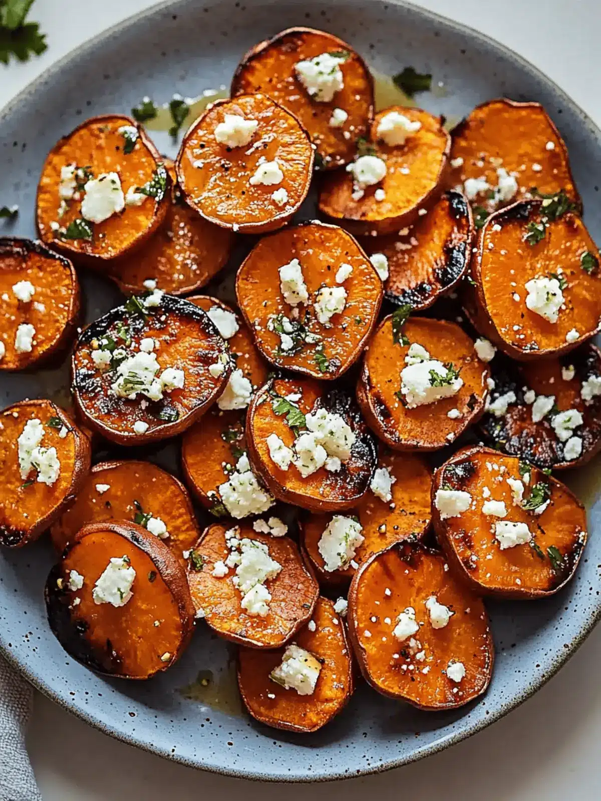 Honey Feta Sweet Potato Rounds