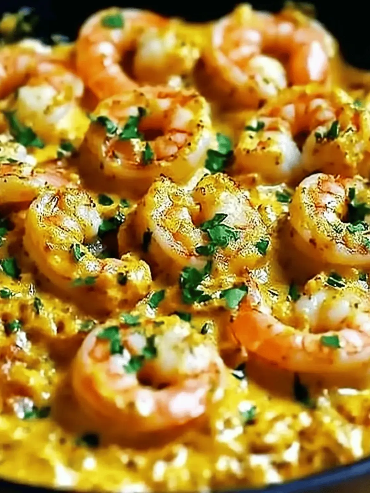 Shrimp in Cream Saffron Sauce