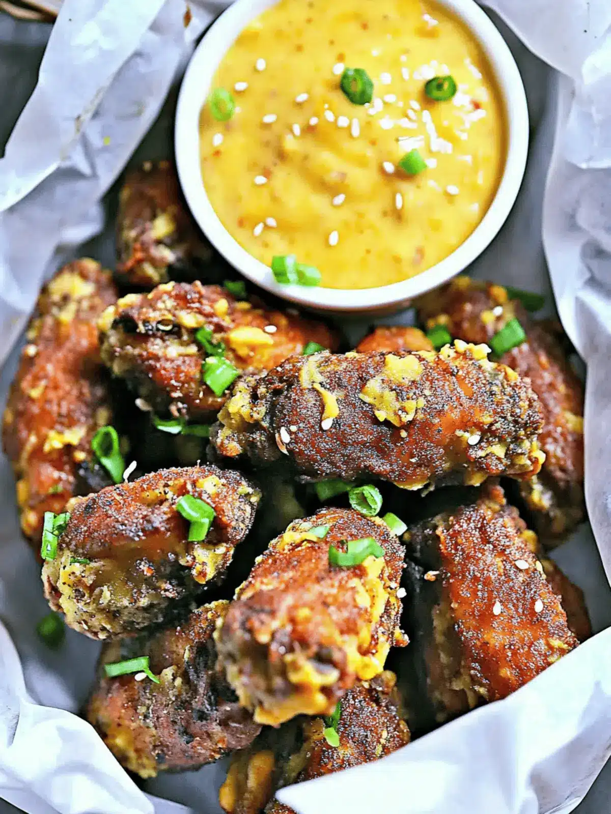 Jerk Chickpea Wings with Sweet Mango Dip