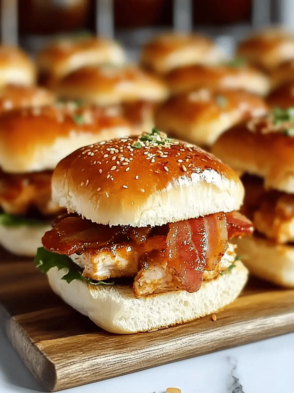 Maple Chicken Bacon Sliders