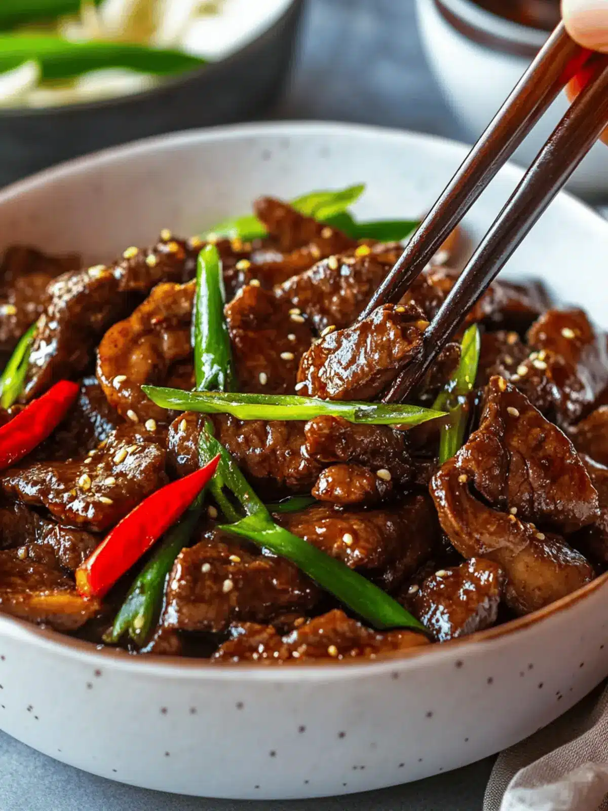 Vegan Mongolian Beef and Mushrooms