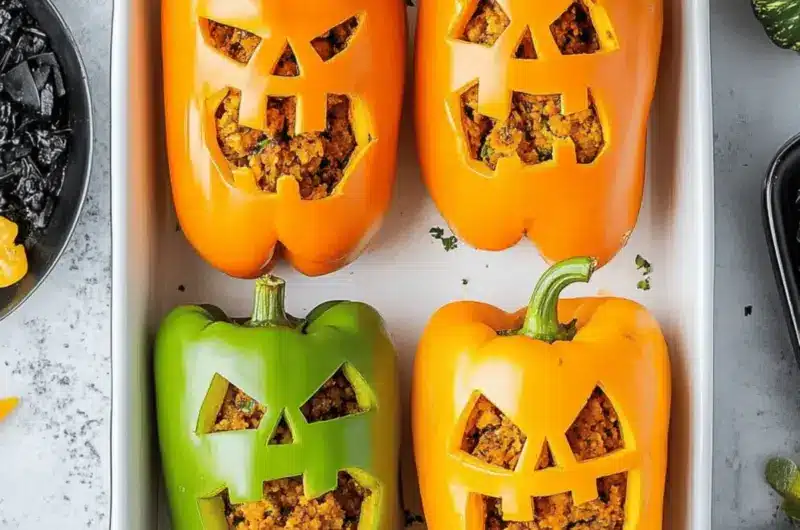 Halloween Stuffed Peppers