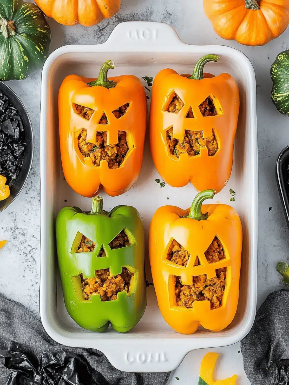Halloween Stuffed Peppers