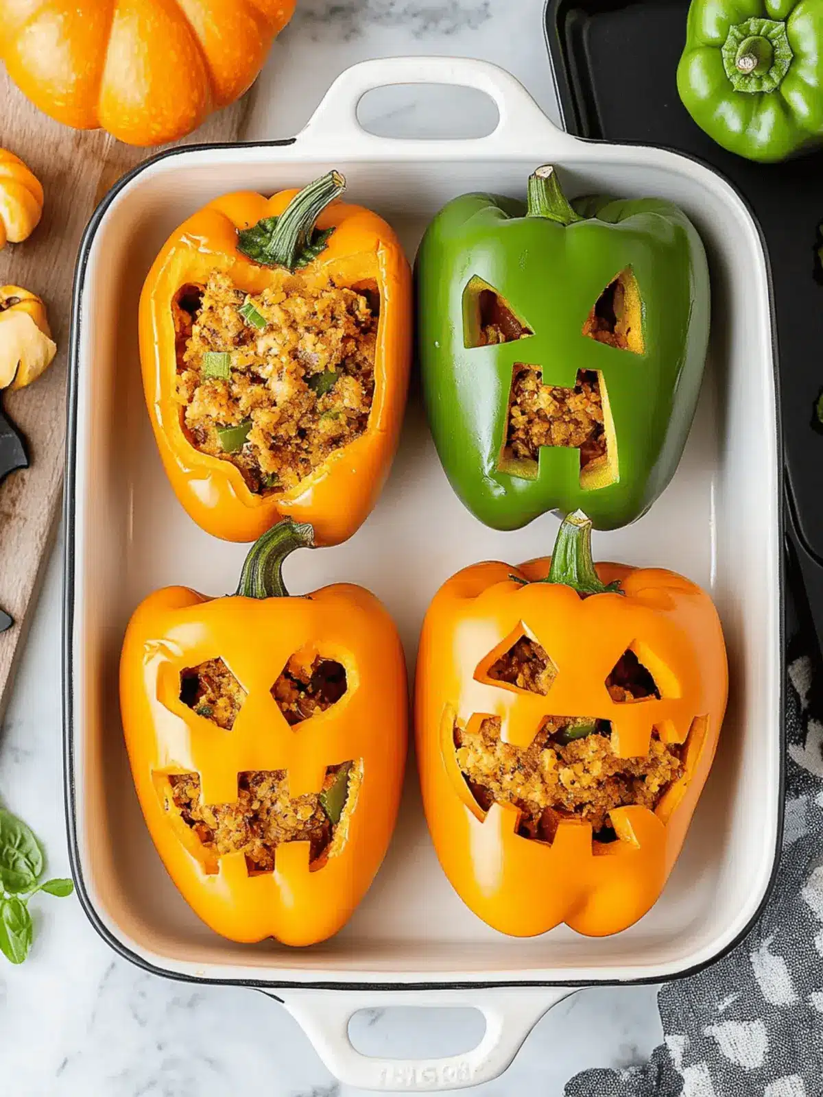 Halloween Stuffed Peppers