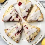 Tart Cherry Scones with Vanilla Glaze