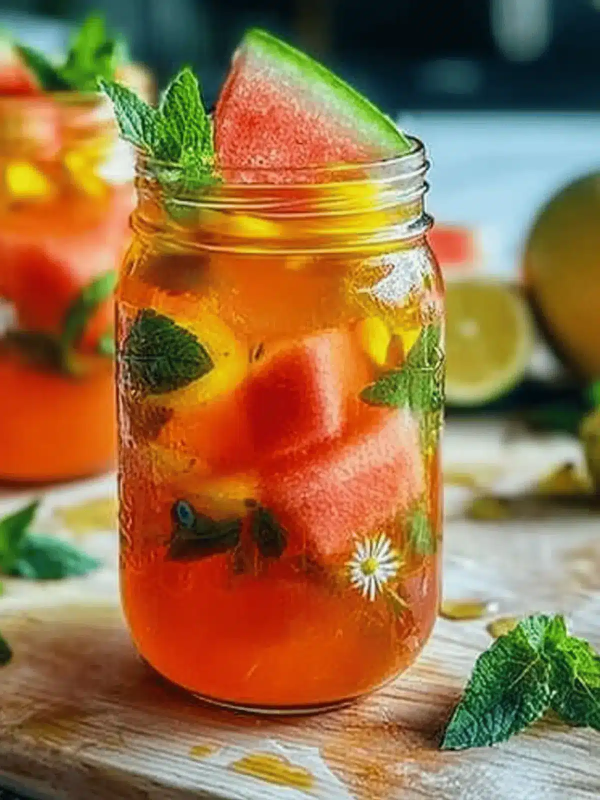 Watermelon Chamomile Tea Cooler