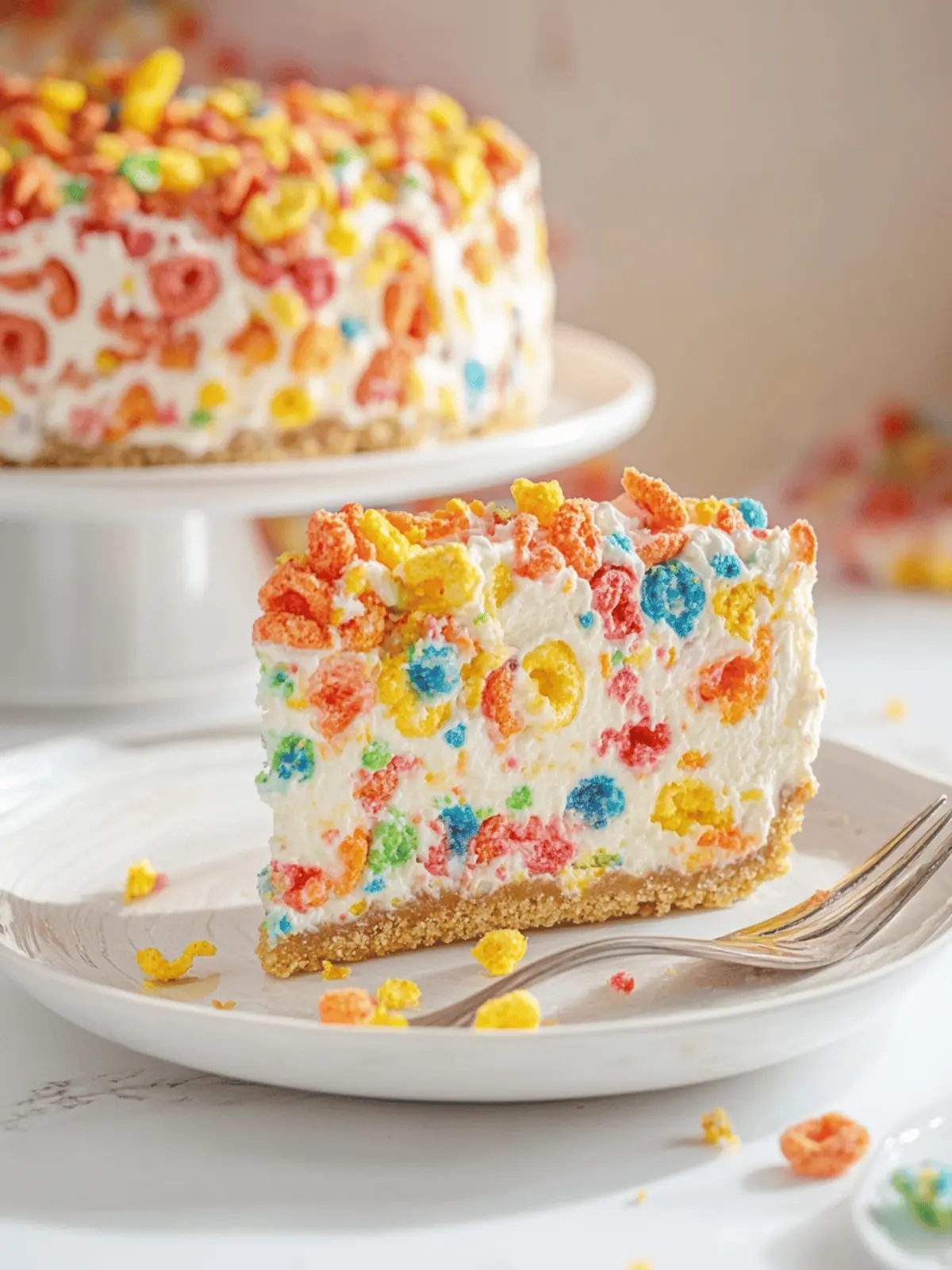 Fruity Pebbles Cheesecake