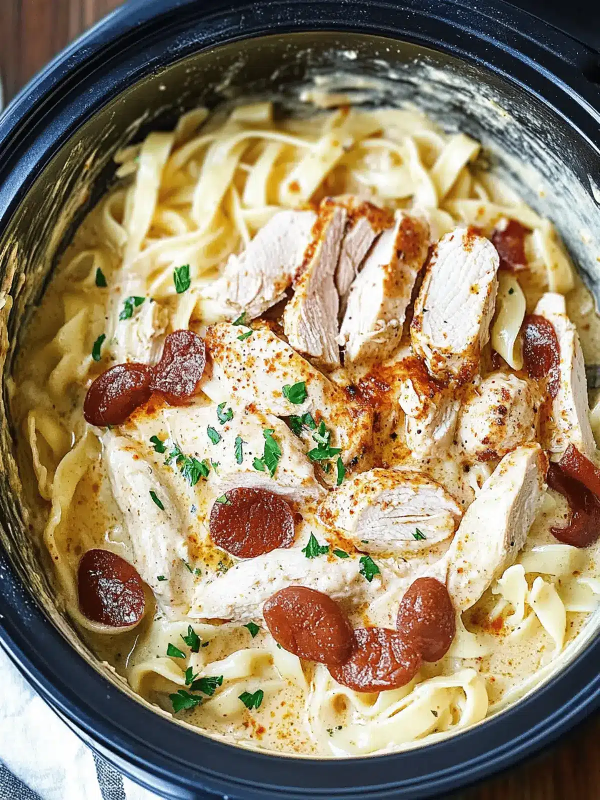 Slow Cooker Cajun Chicken Alfredo