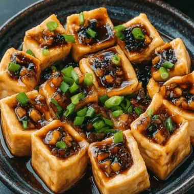 Vegan Hakka-Style Stuffed Tofu