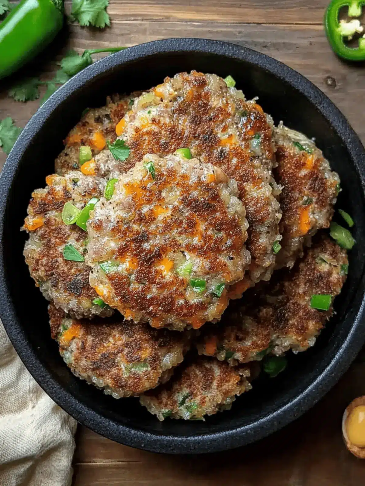 Jalapeno Cheese Sausage Patties
