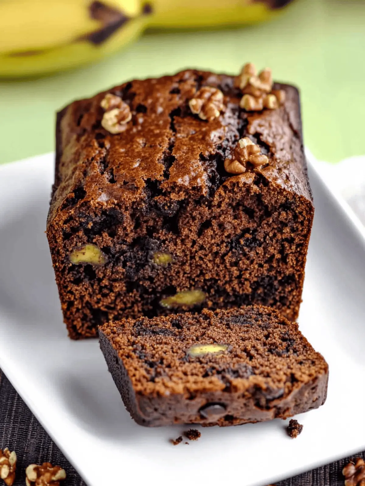 Chocolate Walnut Banana Bread