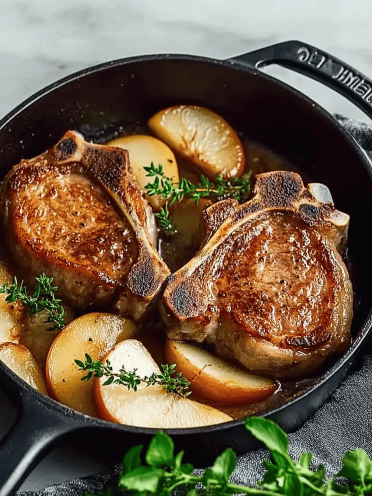 Easy Skillet Pork Chops with Apples and Onions