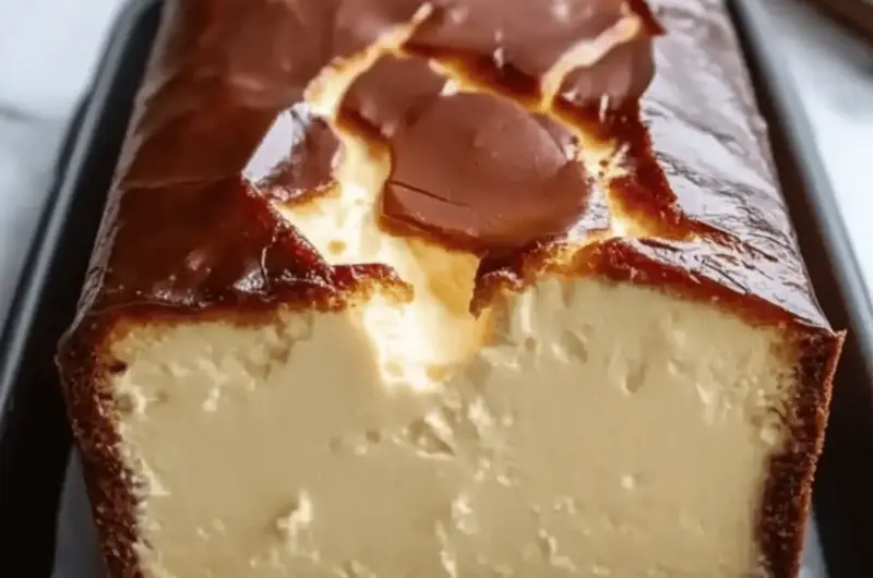 Burnt Basque Cheesecake in a Loaf Pan