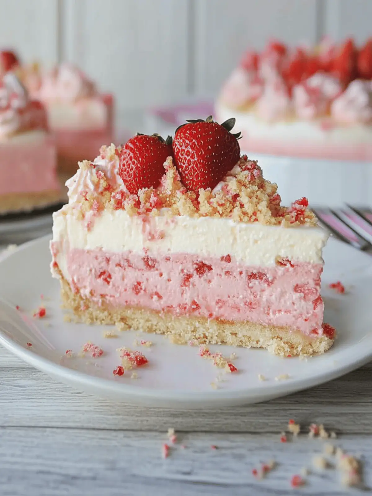 Strawberry Crunch Cheesecake