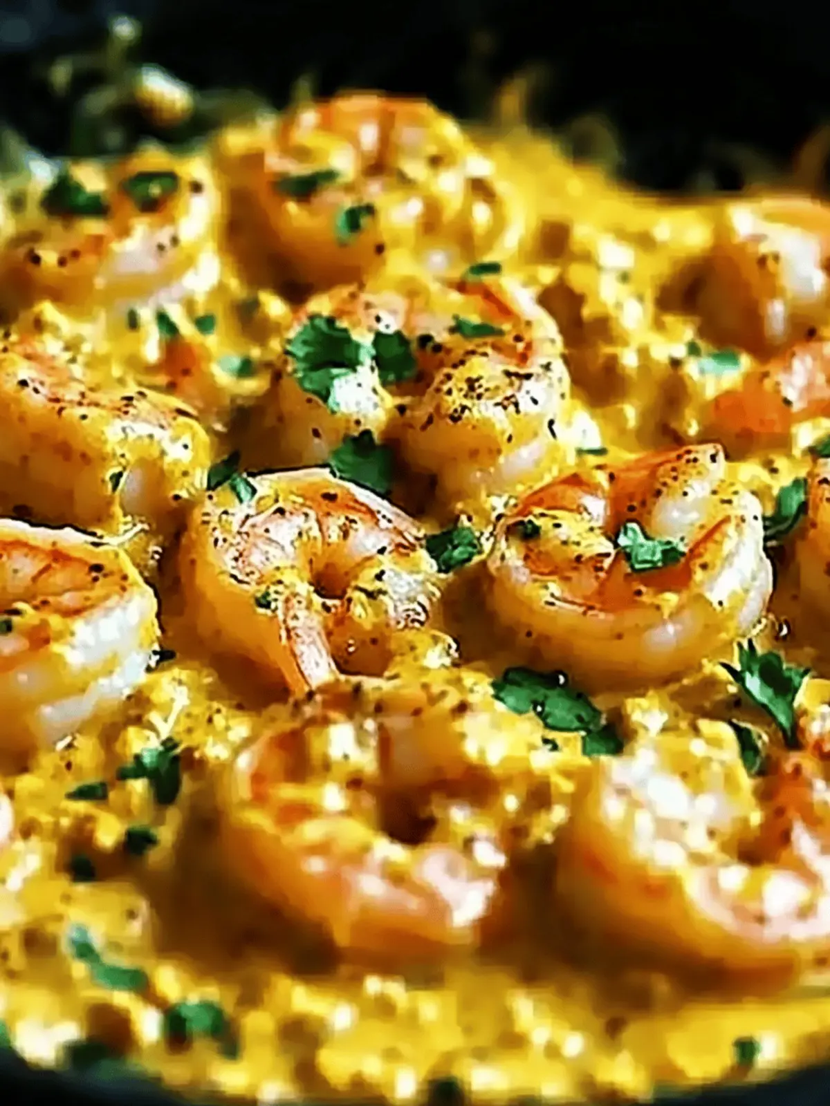 Shrimp in Cream Saffron Sauce