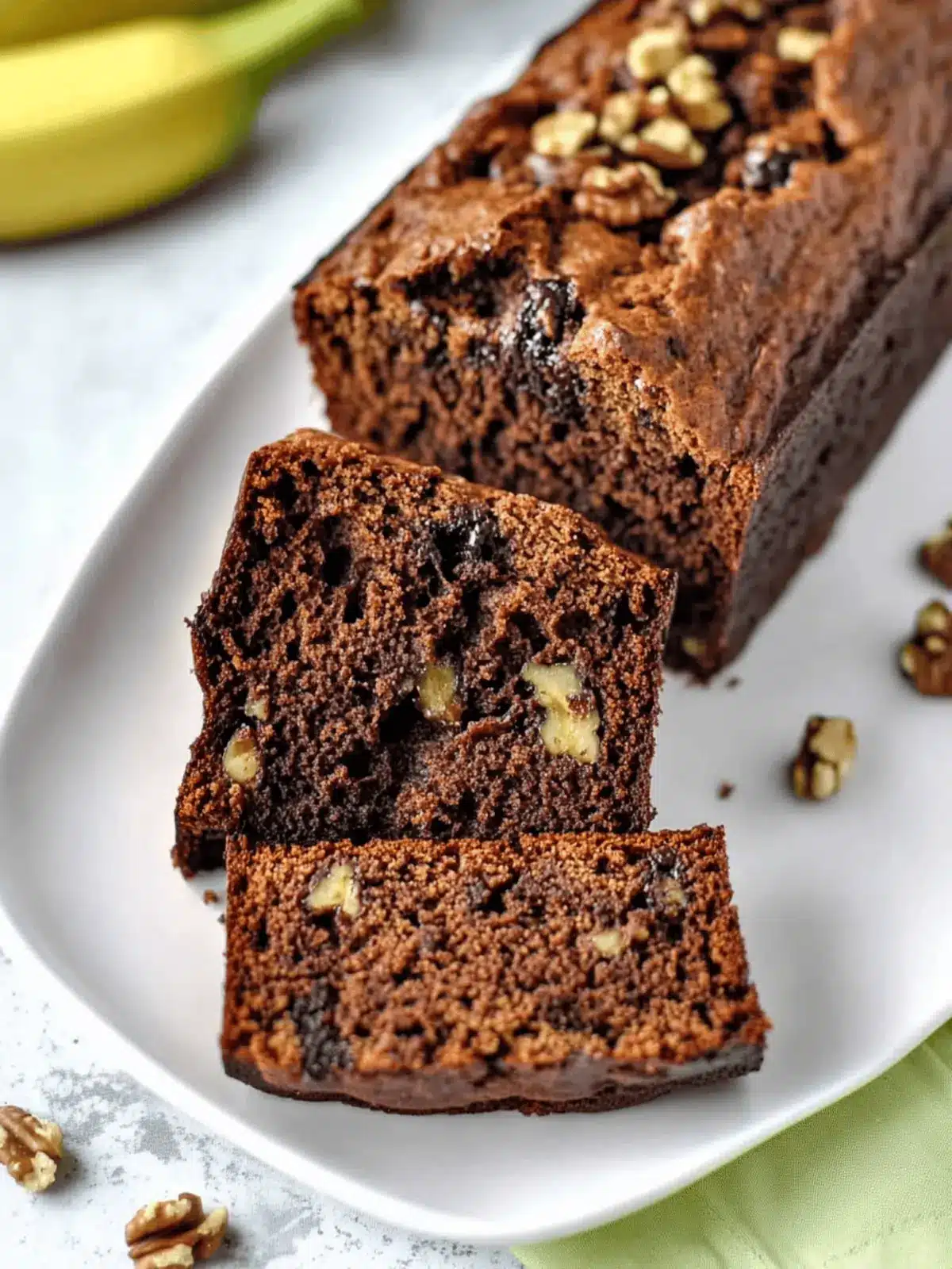 Chocolate Walnut Banana Bread