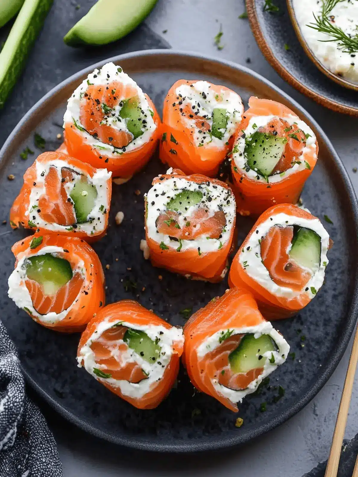 Smoked Salmon Roll Ups