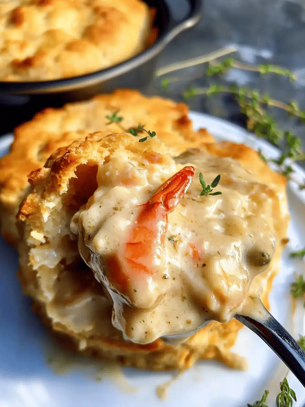 Cheddar Bay Biscuit Seafood Pot Pie