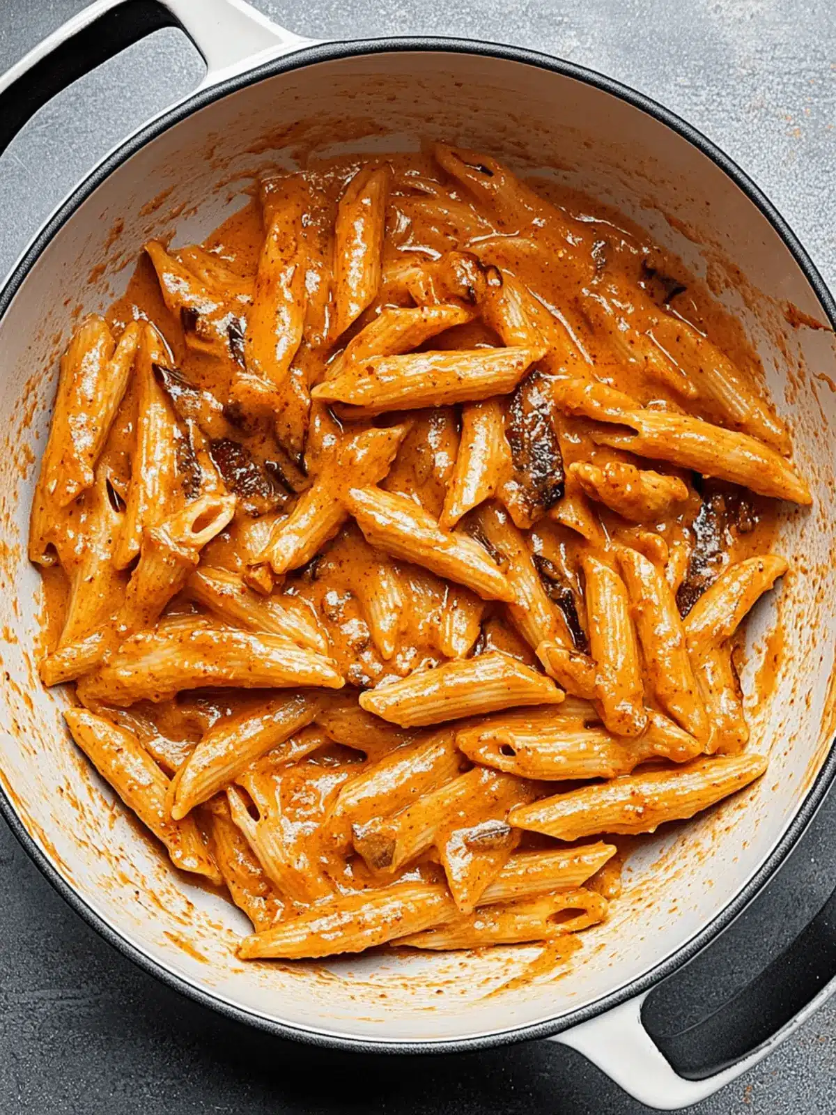 Scissor Cut Tofu Pasta With Creamy Gochujang Sauce