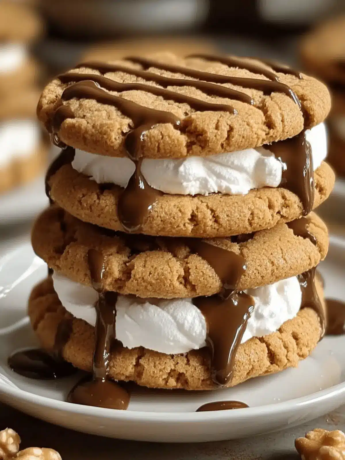 Peanut Butter S’mores Sandwich Cookies