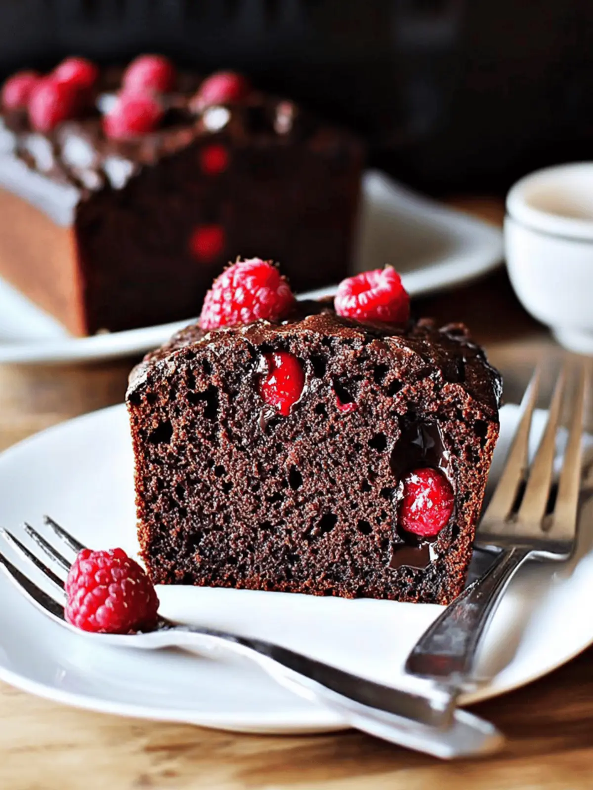 Dark Chocolate Raspberry Banana Bread