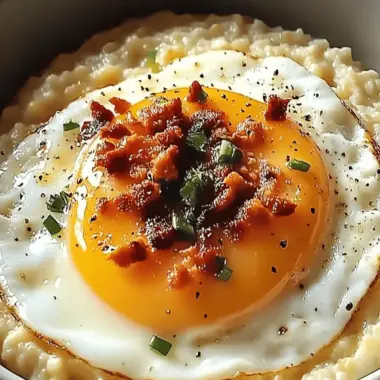 Cheesy Grits with Fried Egg