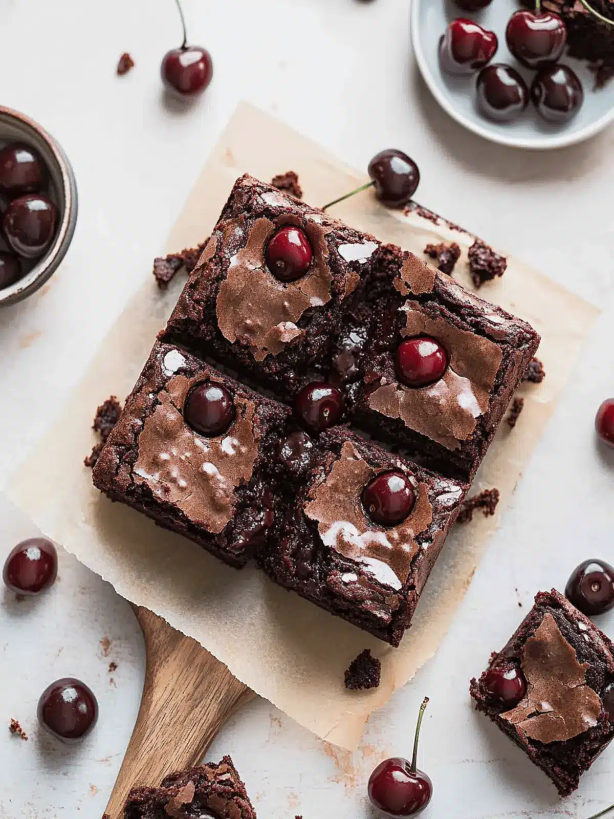 Roasted Chocolate Cherry Brownies