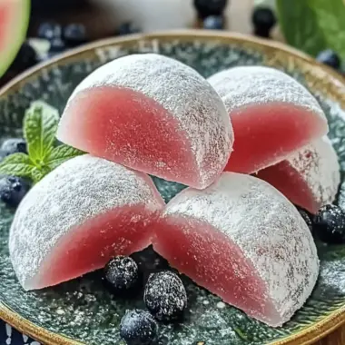 Watermelon Mochi