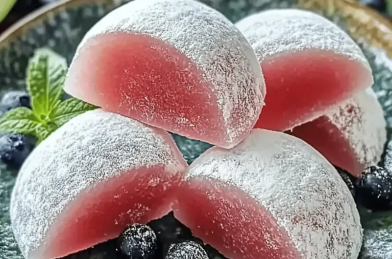 Watermelon Mochi