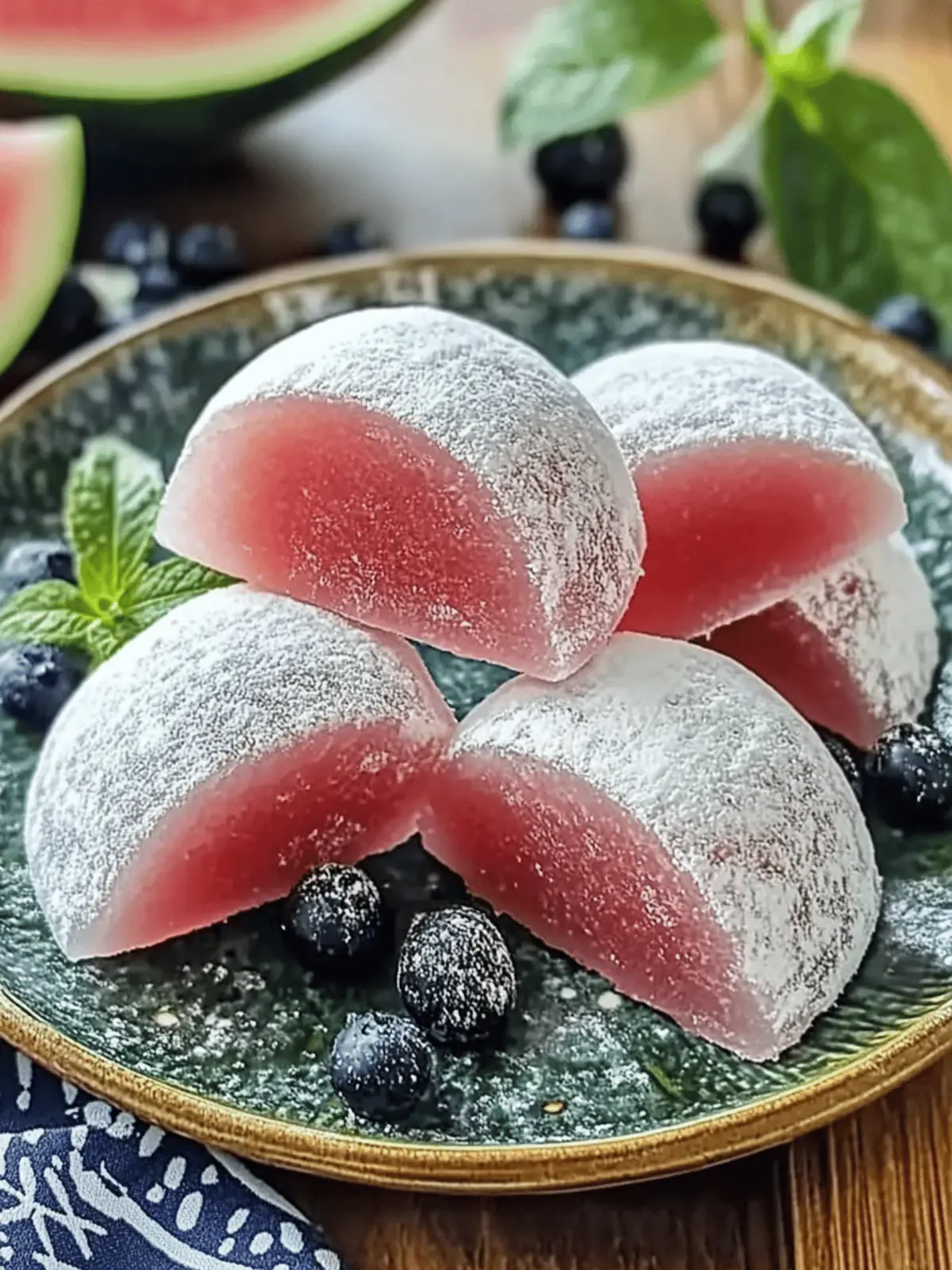 Watermelon Mochi