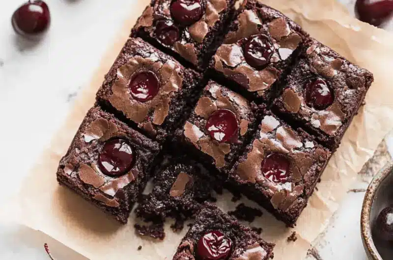 Roasted Chocolate Cherry Brownies