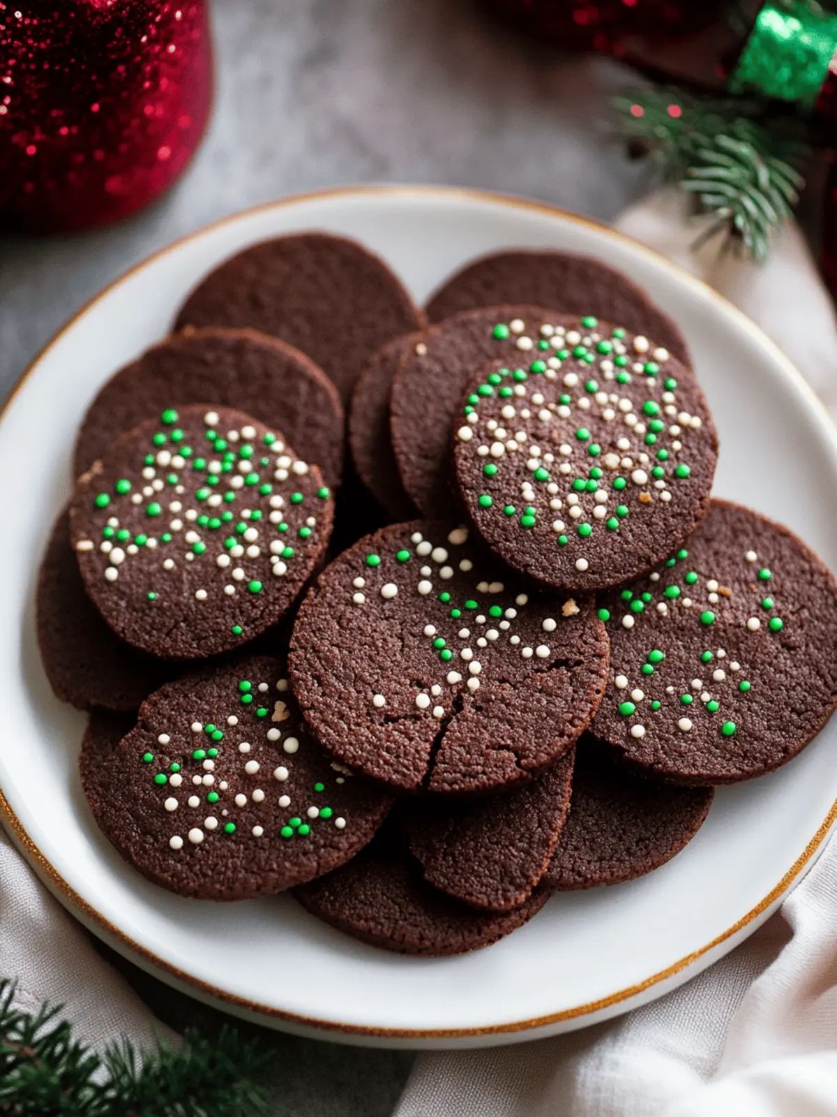 Chocolate Shortbread Cookies
