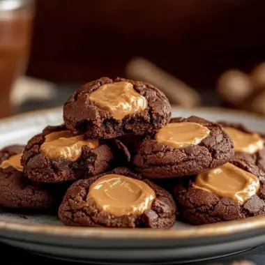Chocolate Peanut Butter Lava Cookies