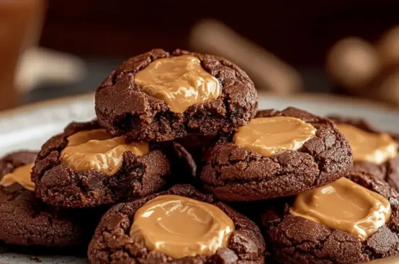 Chocolate Peanut Butter Lava Cookies