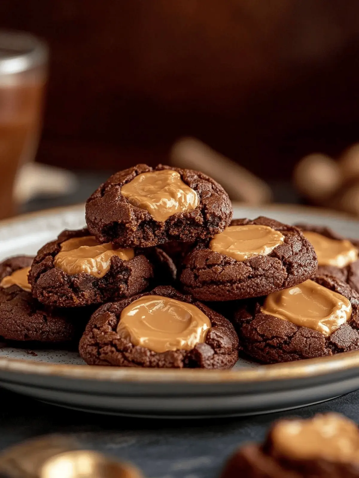 Chocolate Peanut Butter Lava Cookies