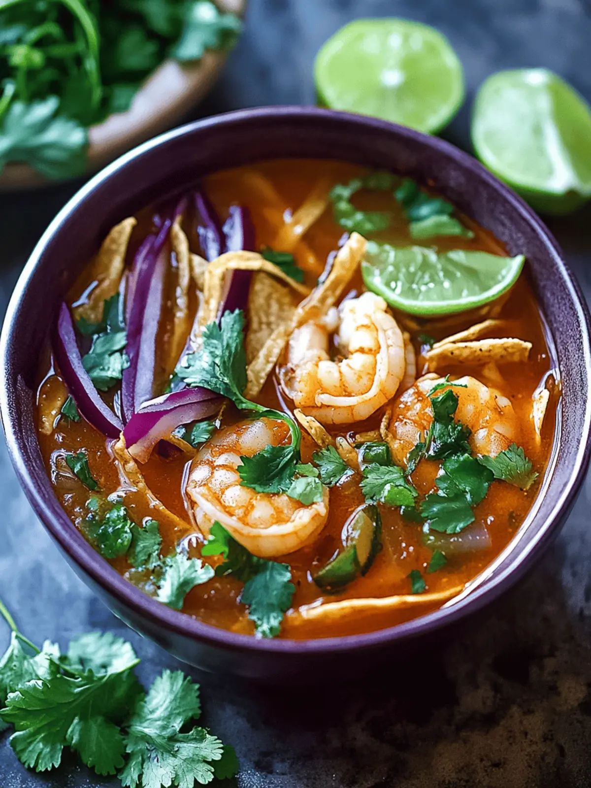 Spicy Shrimp Tortilla Soup