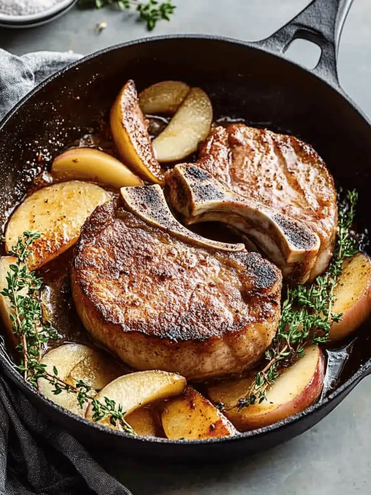 Easy Skillet Pork Chops with Apples and Onions