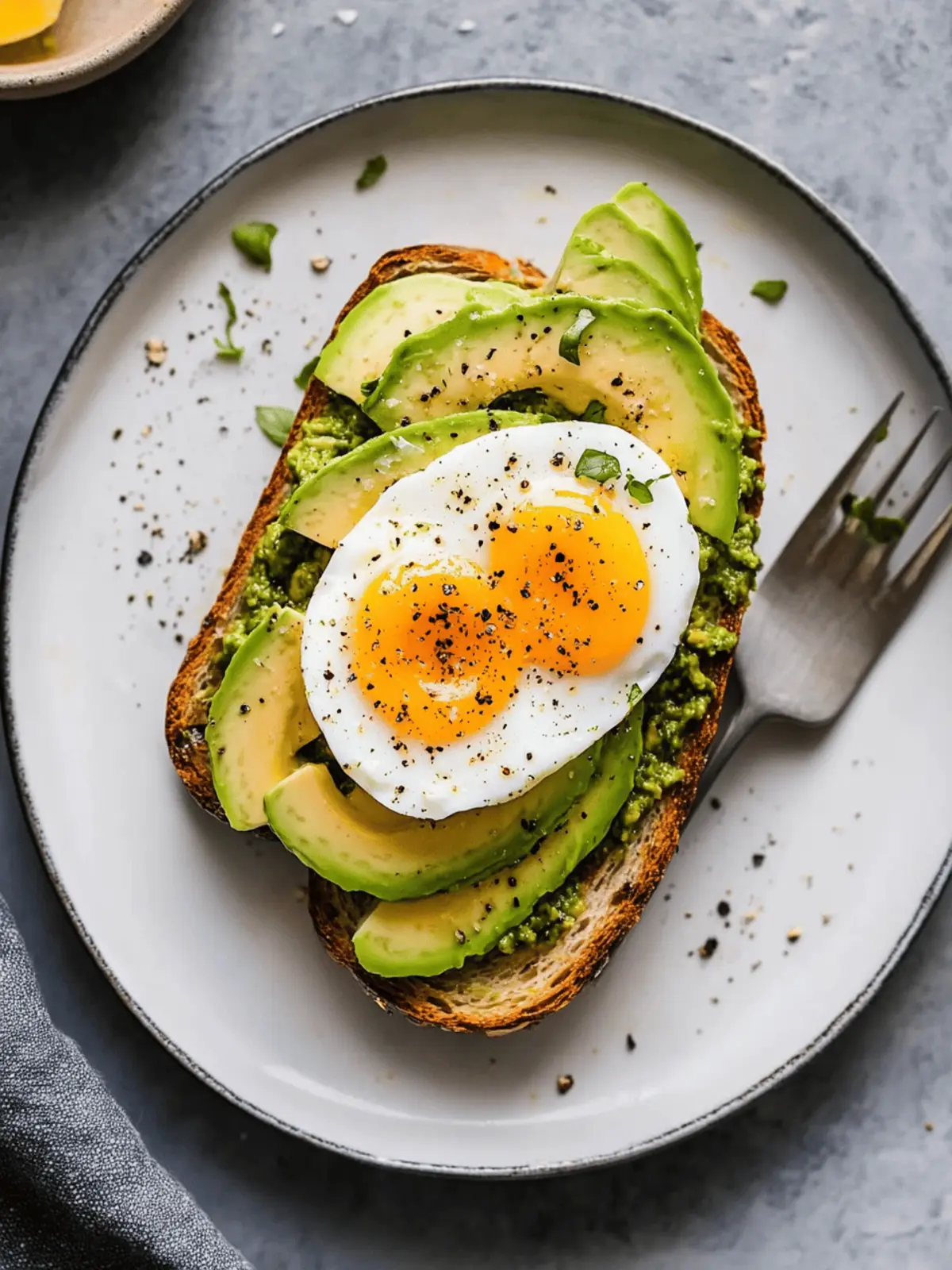 Jammy Egg, Avocado & Pesto Toast