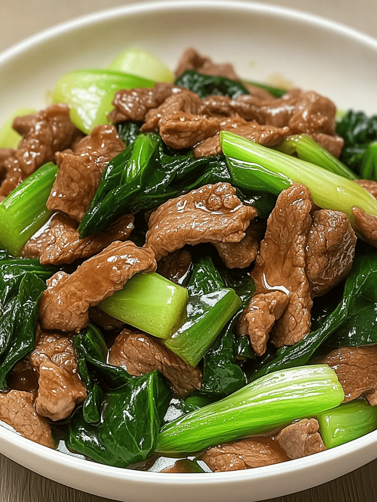 ok Choy Stir-Fried Beef