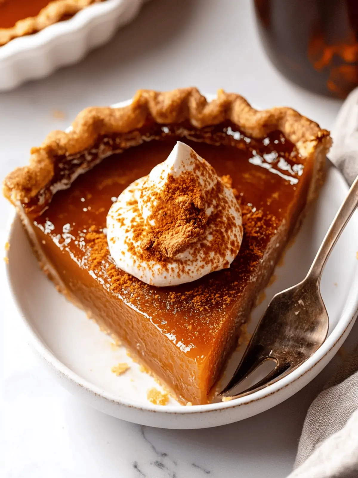 Pumpkin Pie Brûlée with Bourbon Vanilla Whipped Cream