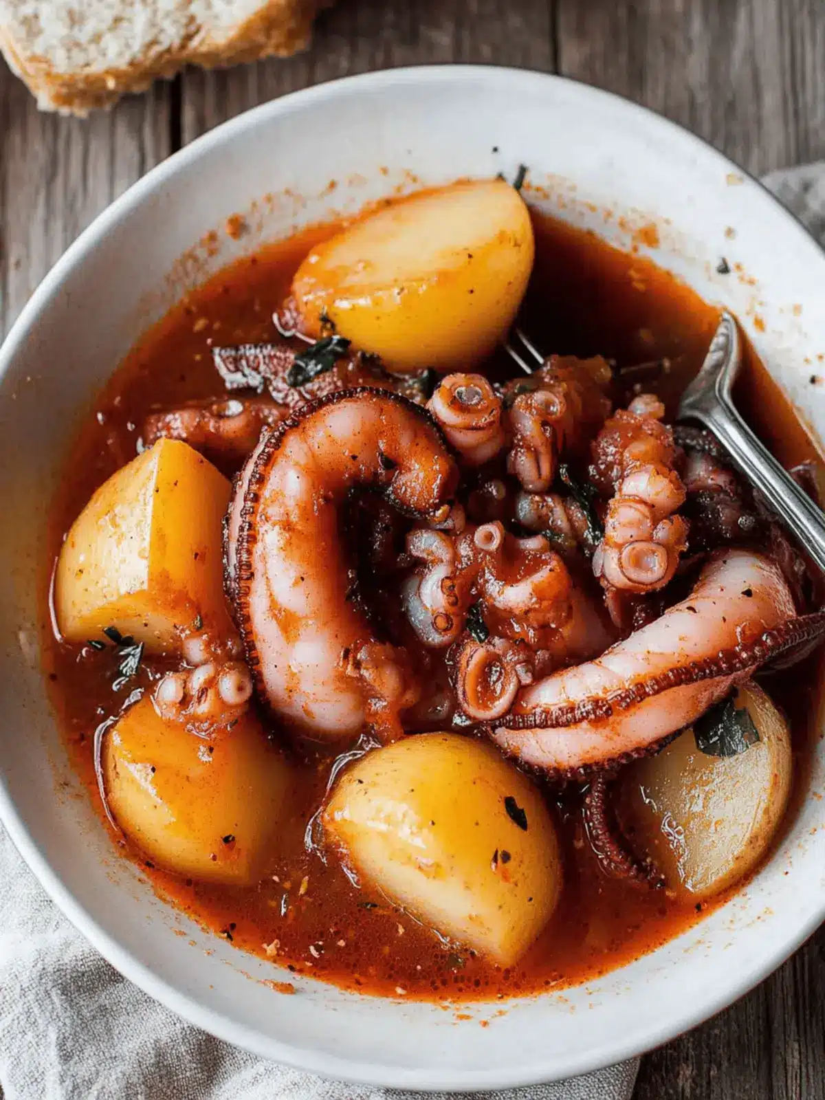 Greek Octopus Stew With Potatoes