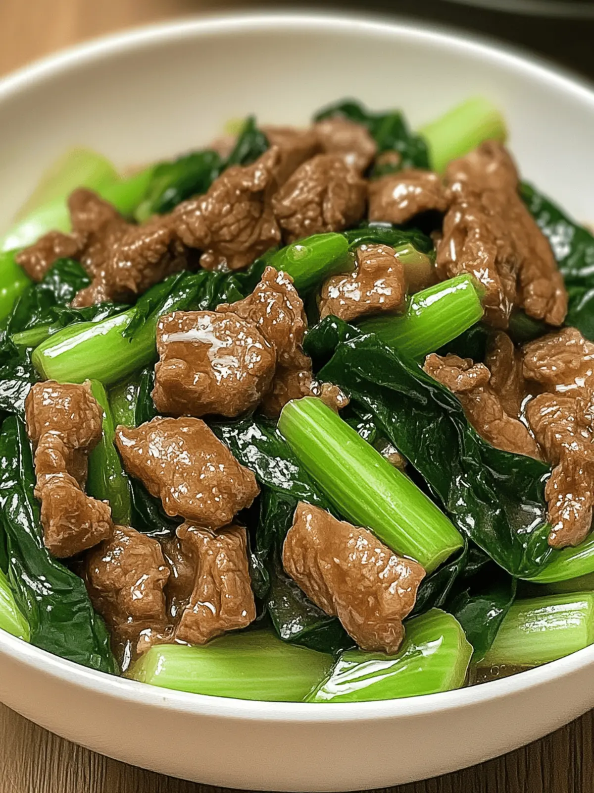 ok Choy Stir-Fried Beef