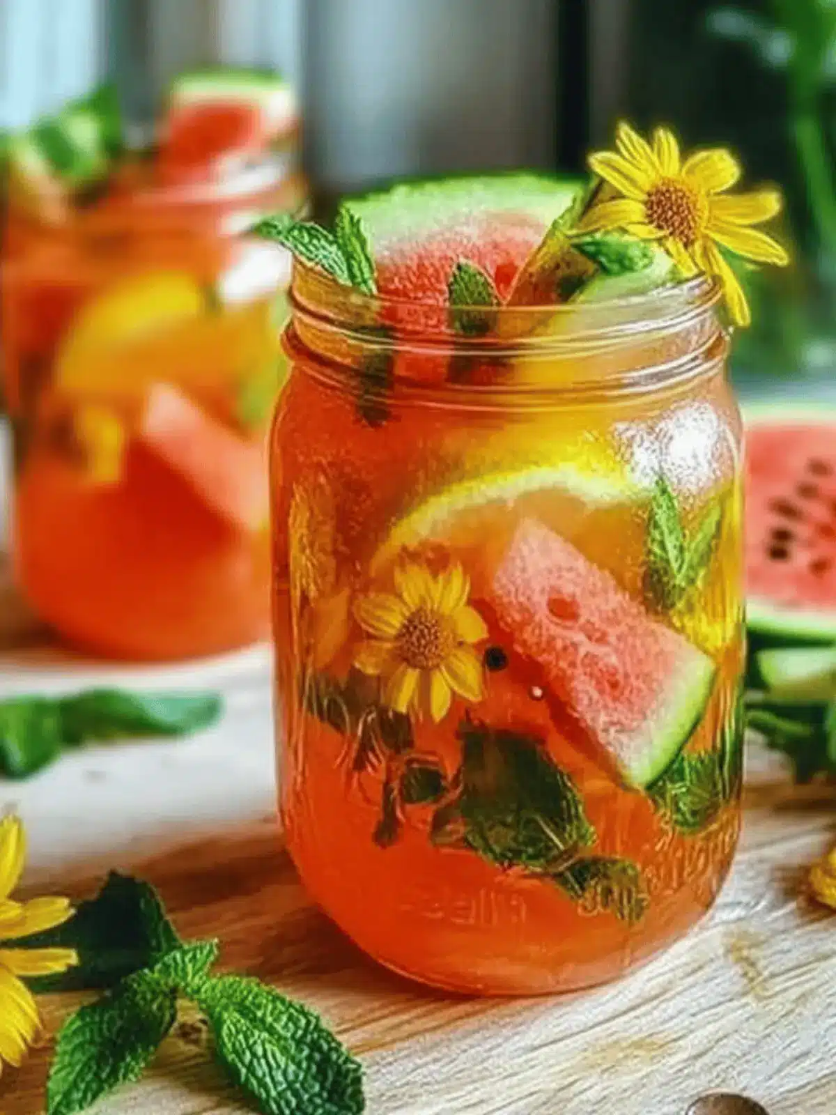 Watermelon Chamomile Tea Cooler