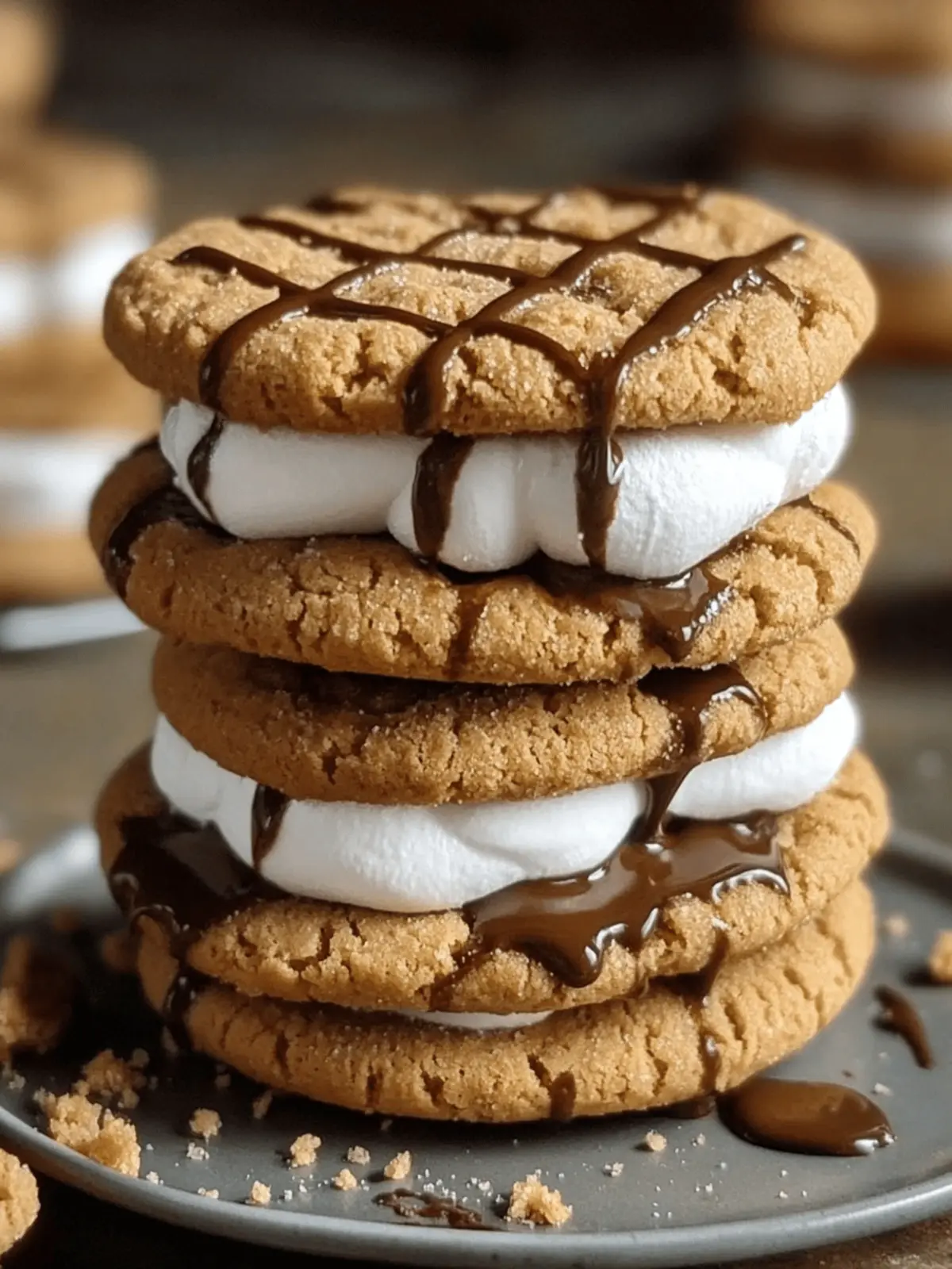 Peanut Butter S’mores Sandwich Cookies