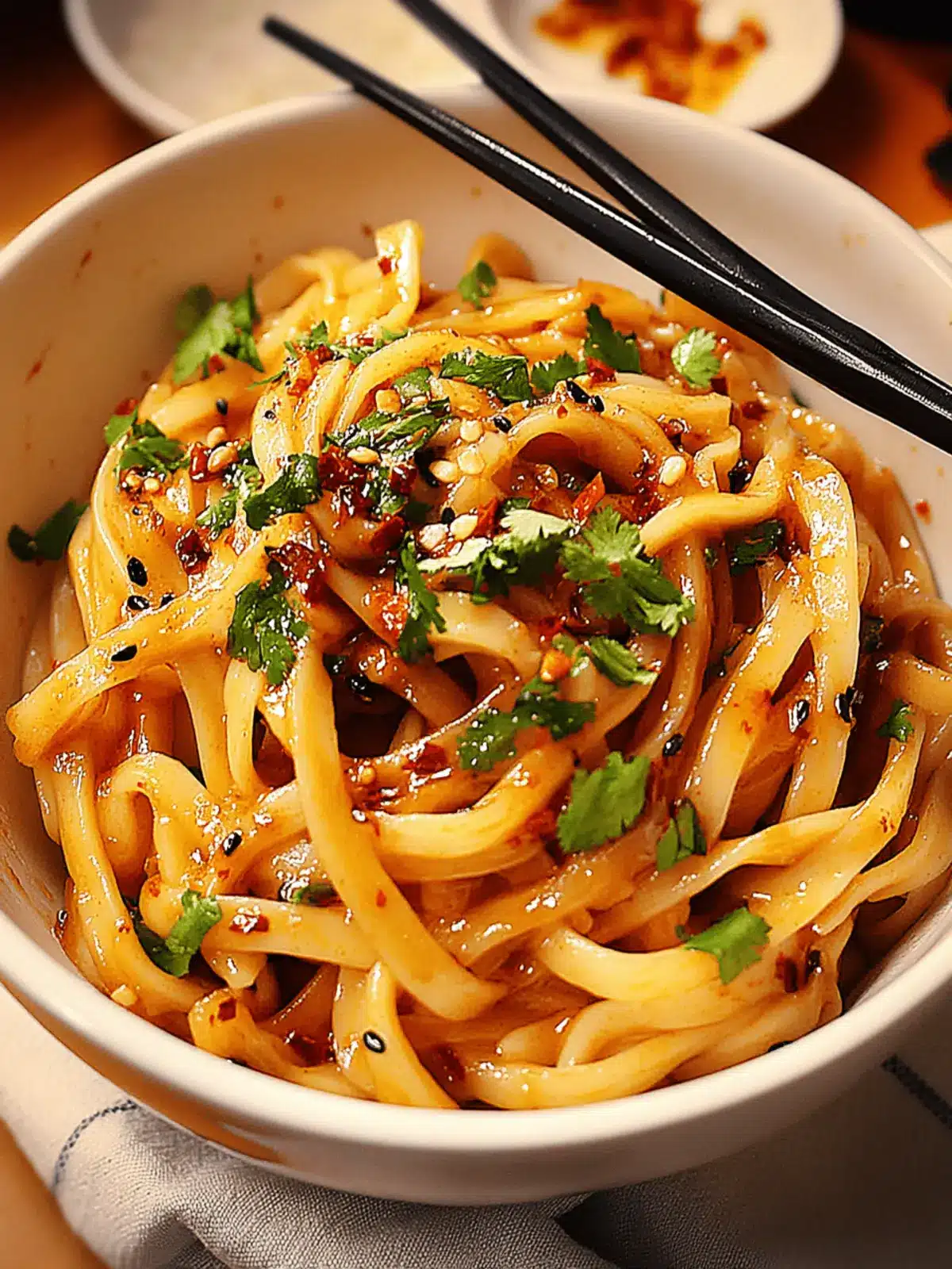Spicy Szechuan Noodles with Garlic Chili Oil