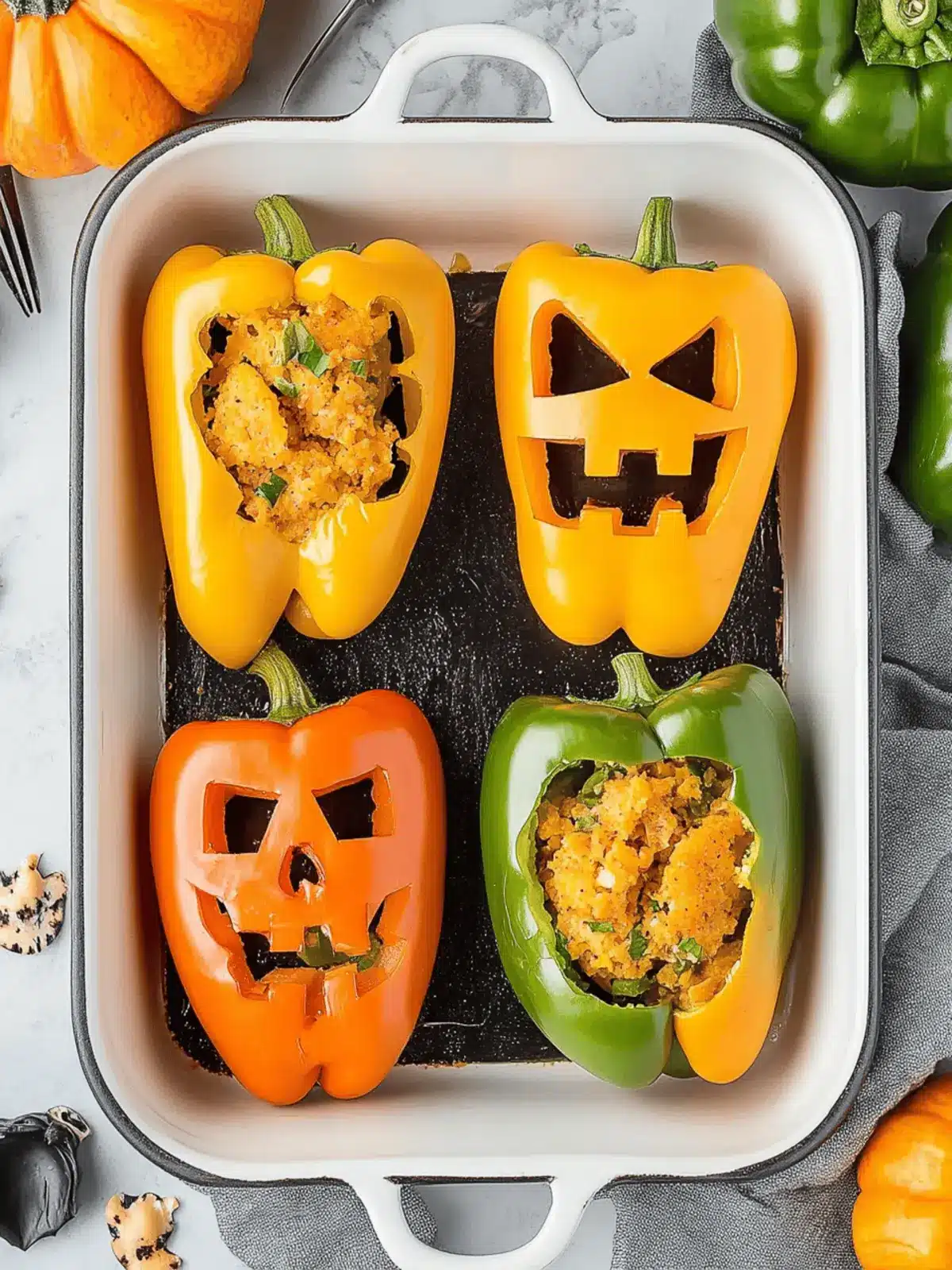 Halloween Stuffed Peppers