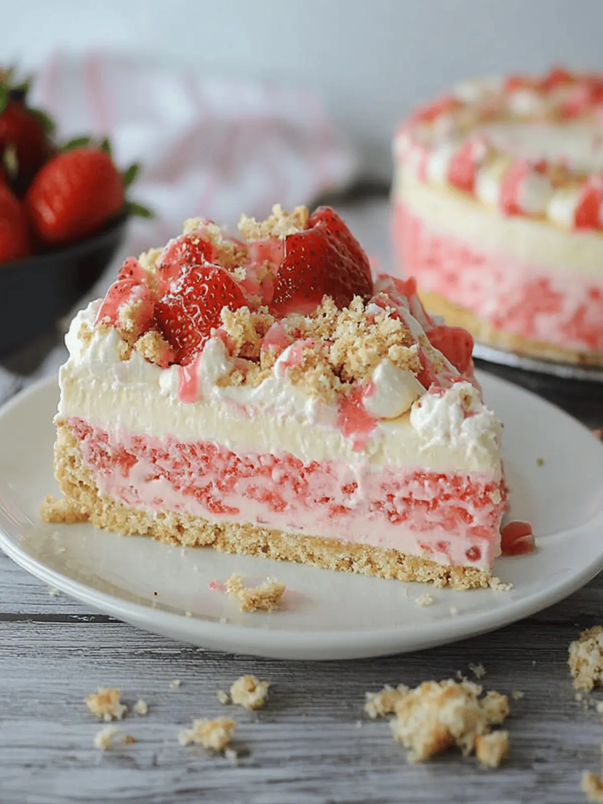 Strawberry Crunch Cheesecake