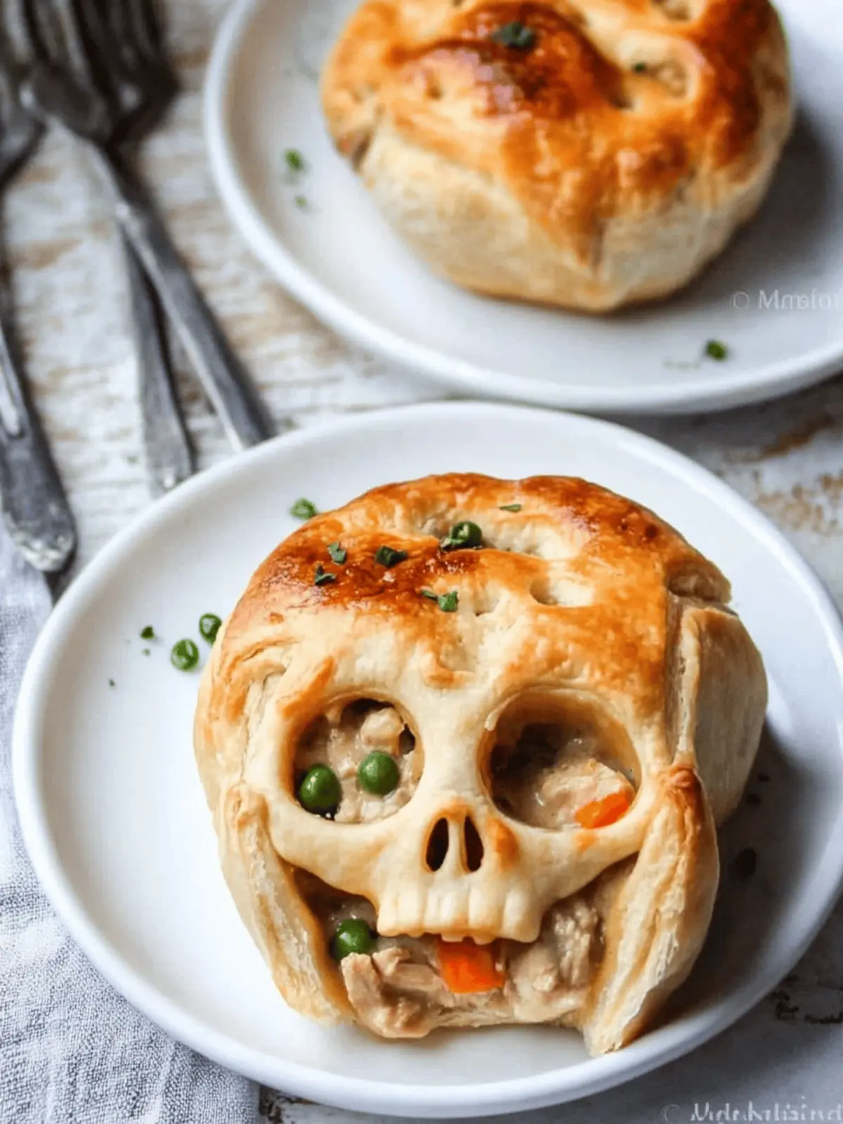 Skull Chicken Pot Pies