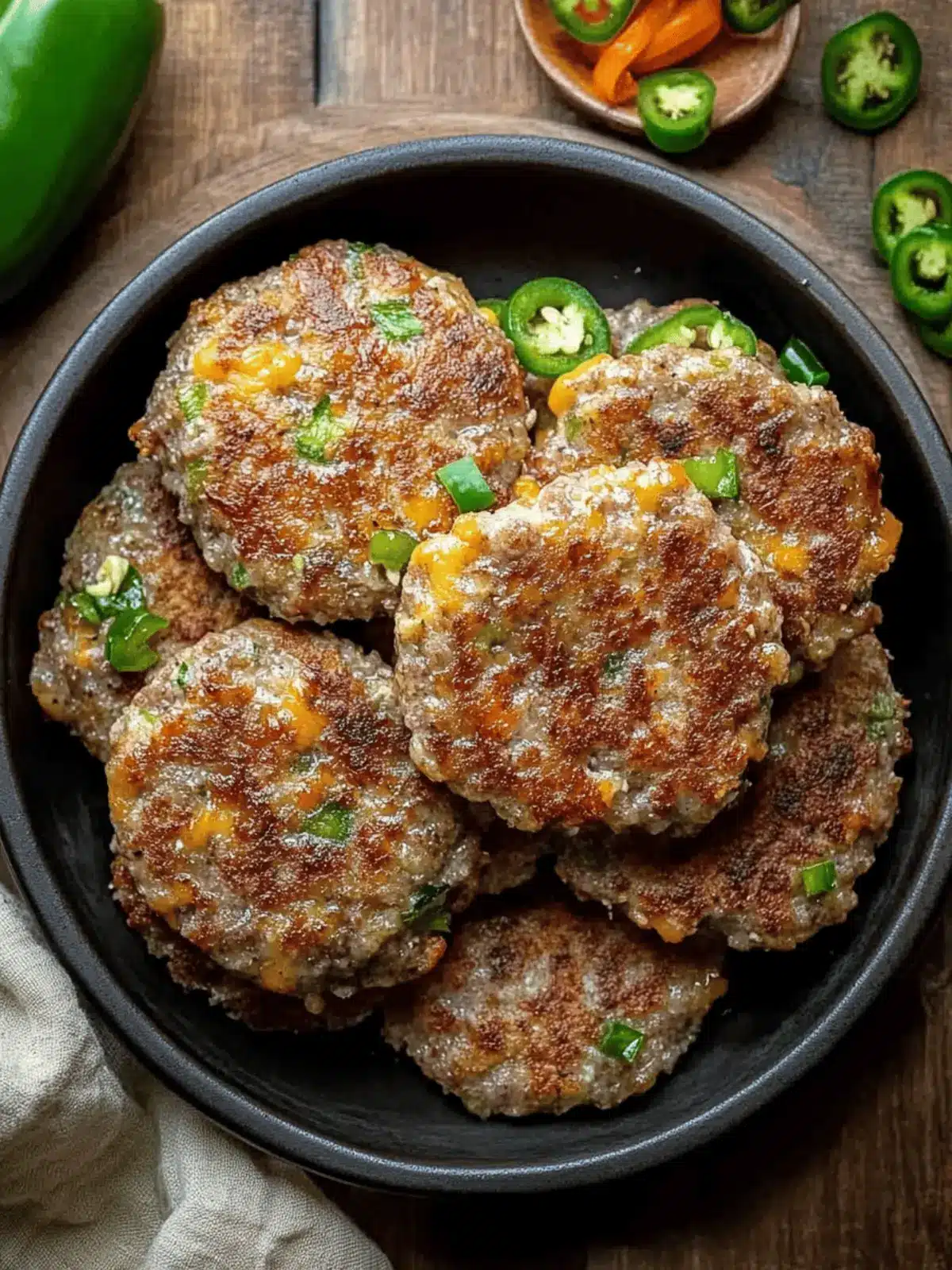 Jalapeno Cheese Sausage Patties