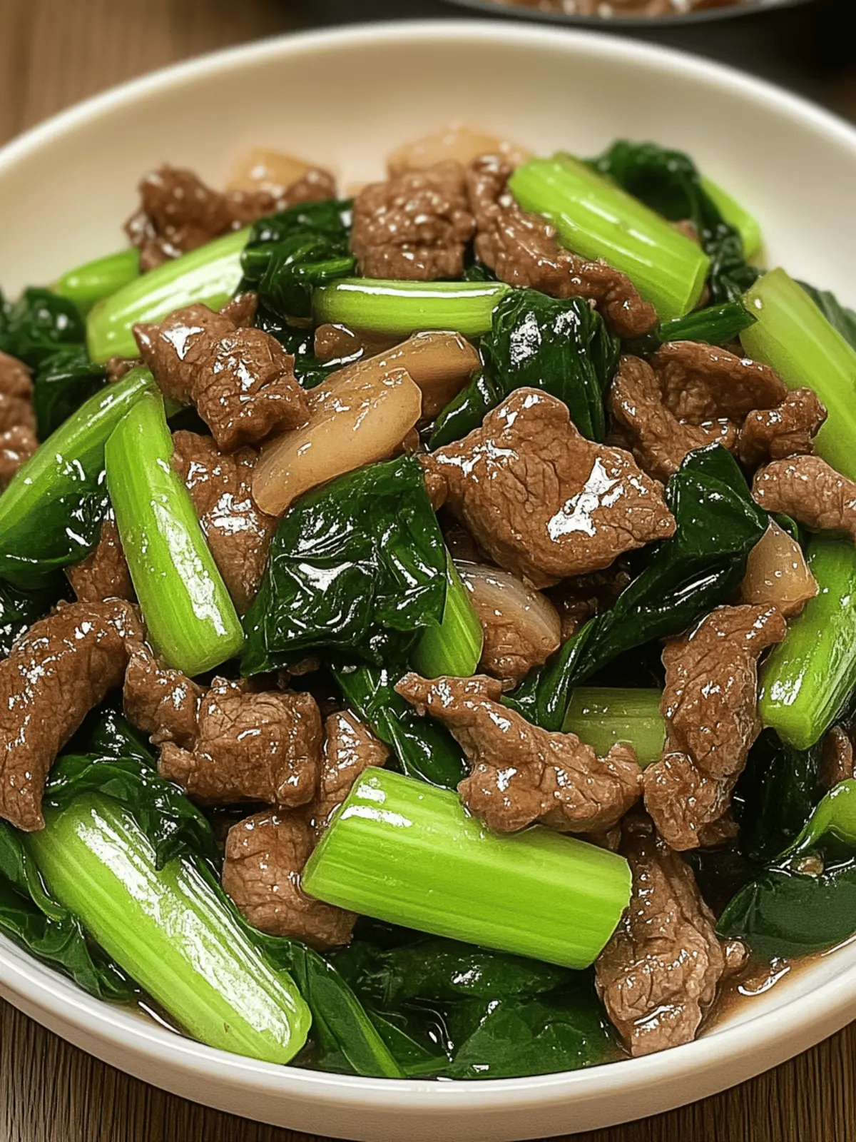 ok Choy Stir-Fried Beef